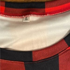 Women’s large red and black plaid shirt